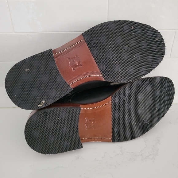 EUC Trask Landry Bison Leather Plain Toe Derby Dress Shoe Black Size 11.5 Mens - Picture 6 of 8